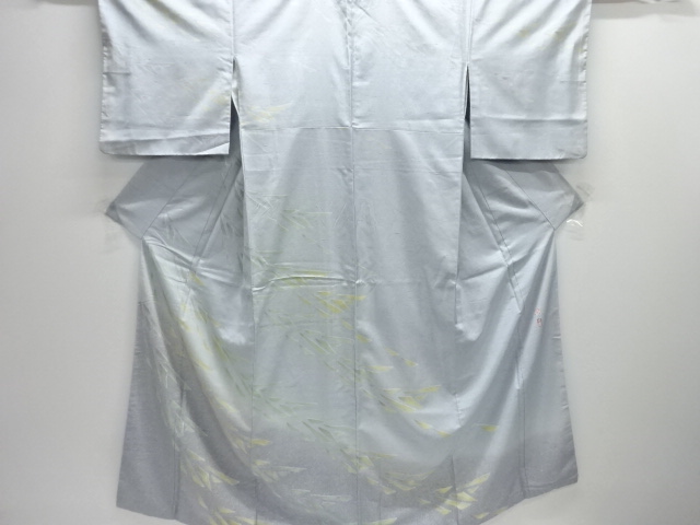 作家物　無形文化財本場牛首紬　抽象模様訪問着